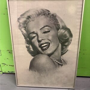 Vintage Marilyn Monroe Black and White Portrait Poster